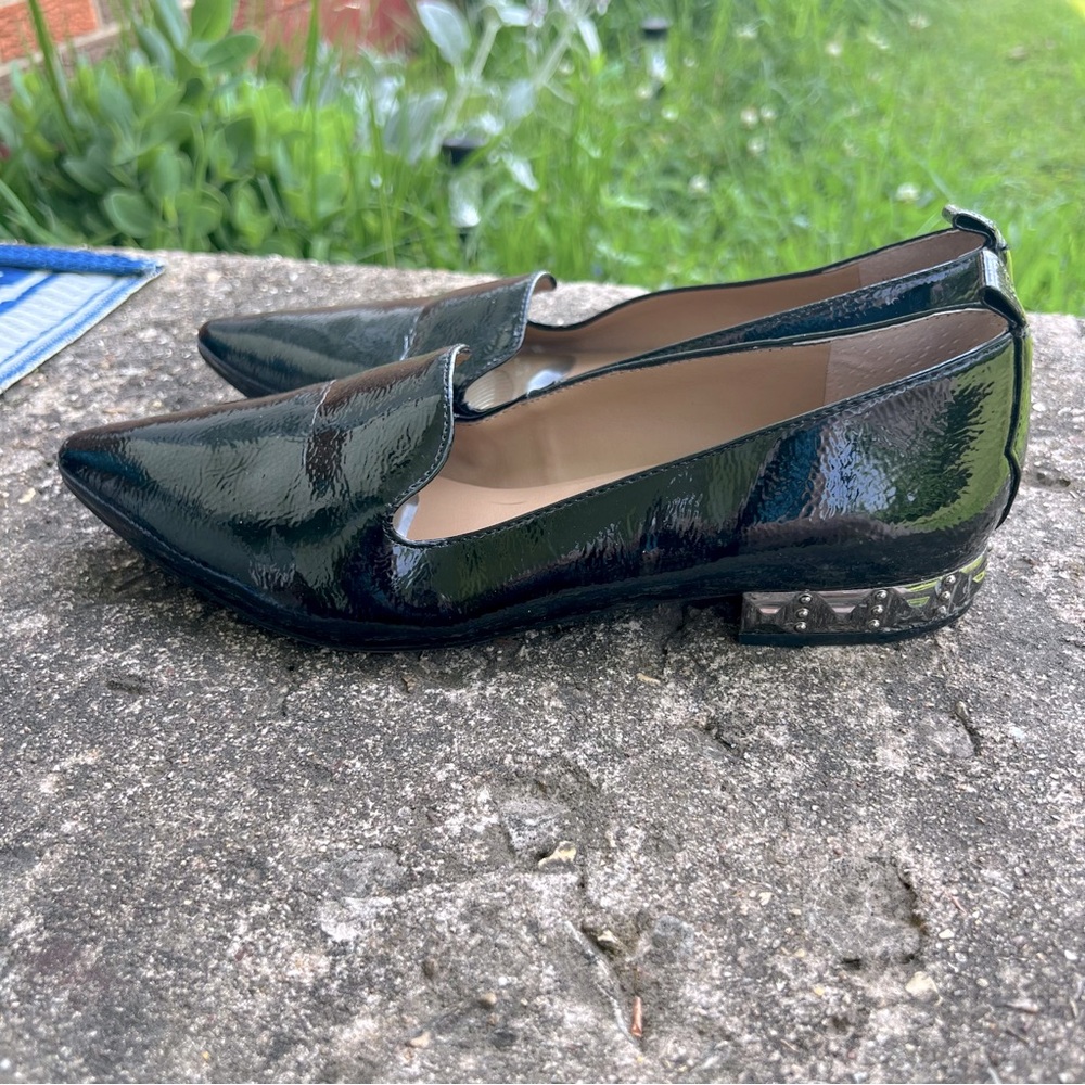 Franco Sarto Sadie Black Patent Faux Leather Flats